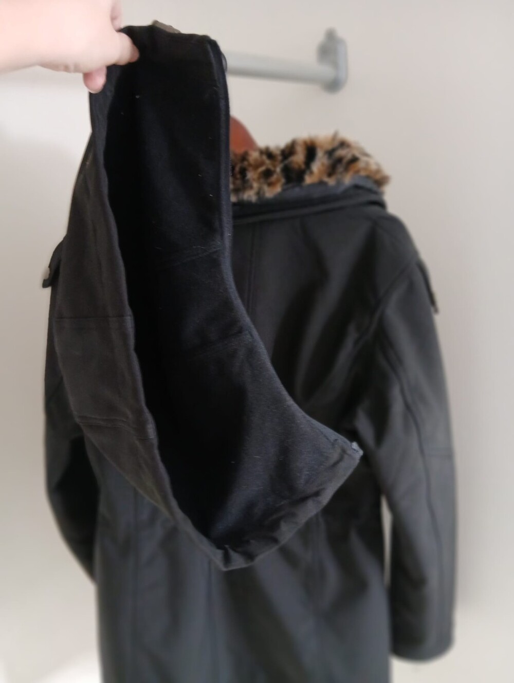 French Connection Leopard Collared Rain/ Fall Jacket Size M - Picture 6 of 7
